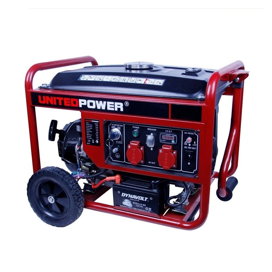 Бензиновий електрогенератор United Power GG4000AE+B+W, 1 фаза (220В) 3,2 кВт